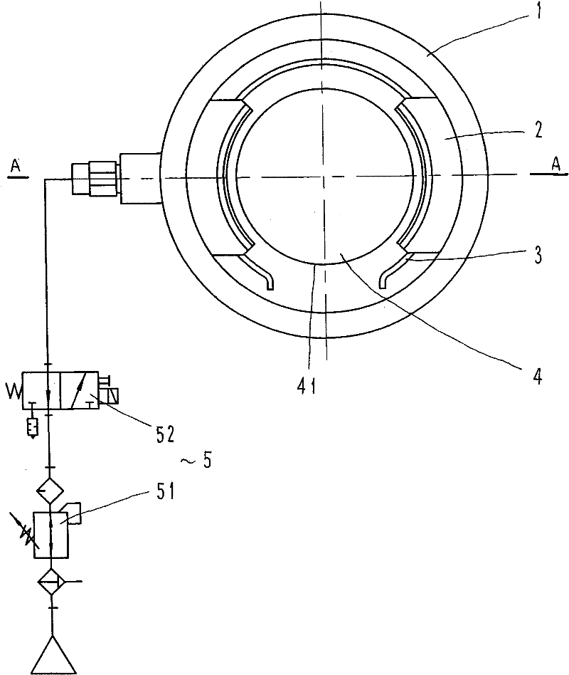 Gas-bag type band-type brake