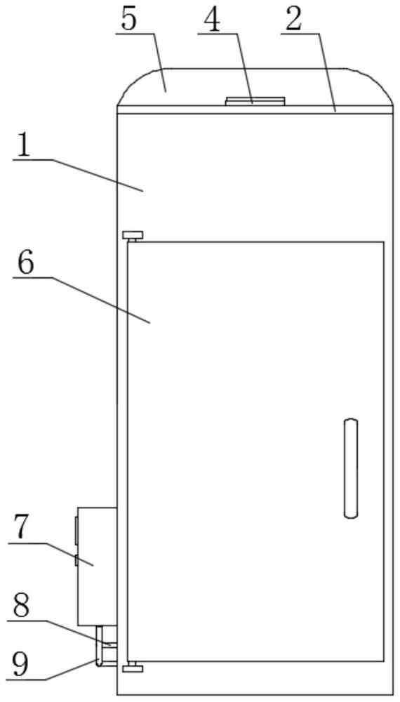 Industrial refrigeration device for electrical cabinet and using method thereof