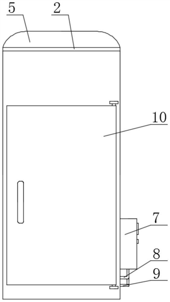 Industrial refrigeration device for electrical cabinet and using method thereof