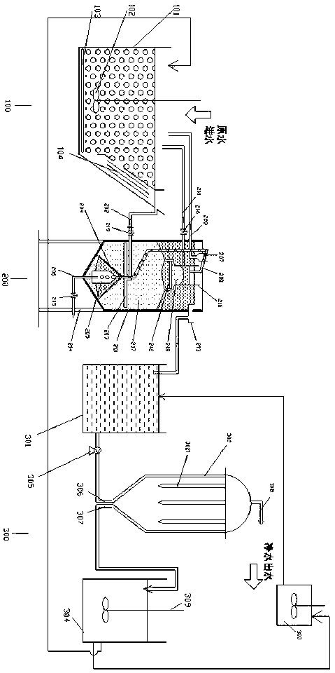 Biological strengthening treatment water system for large specific surface area particles