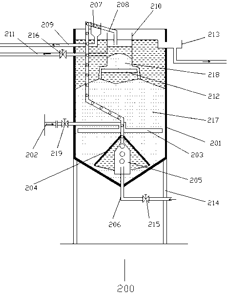 Biological strengthening treatment water system for large specific surface area particles