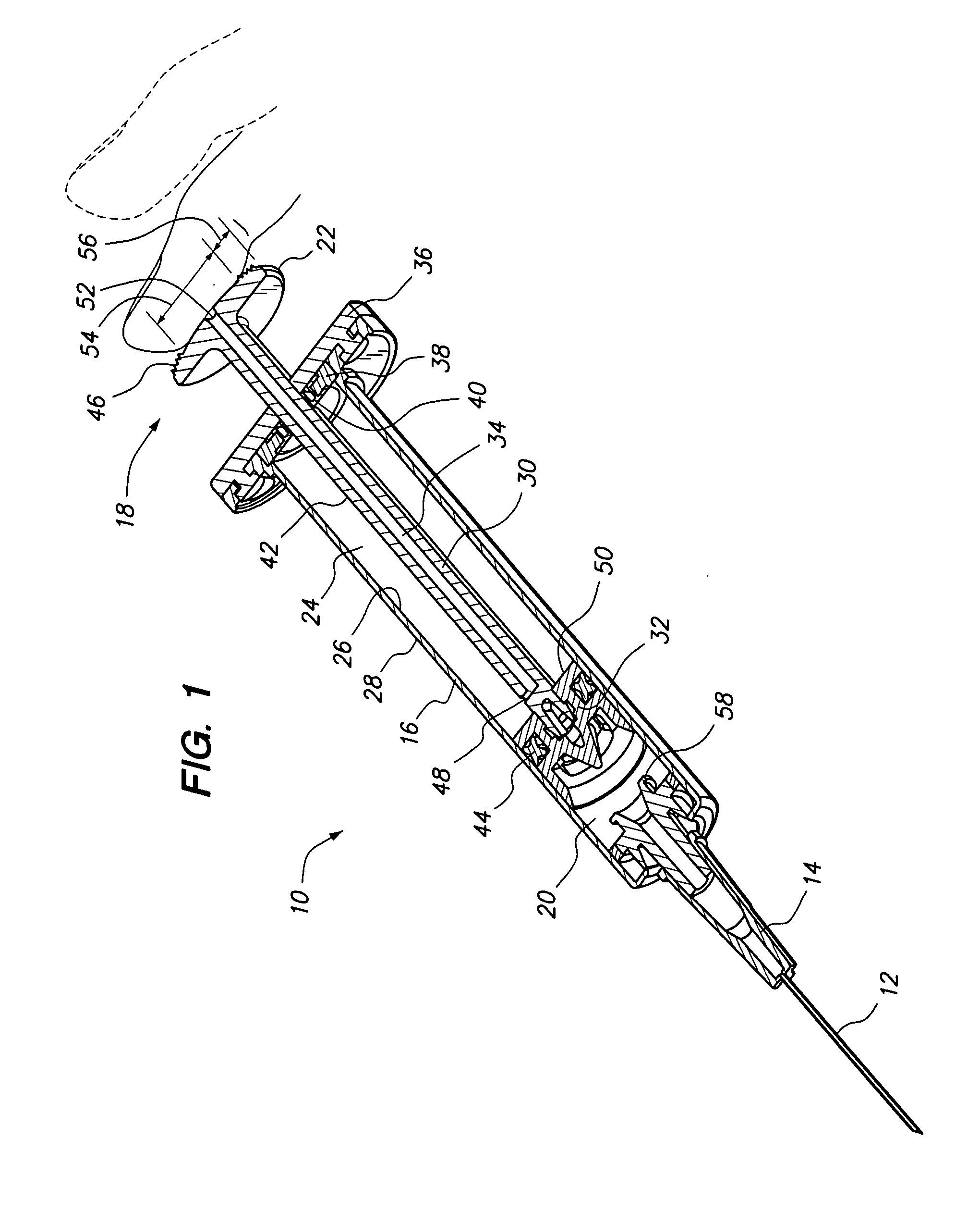 Plunger activated vacuum release mechanism for a syringe