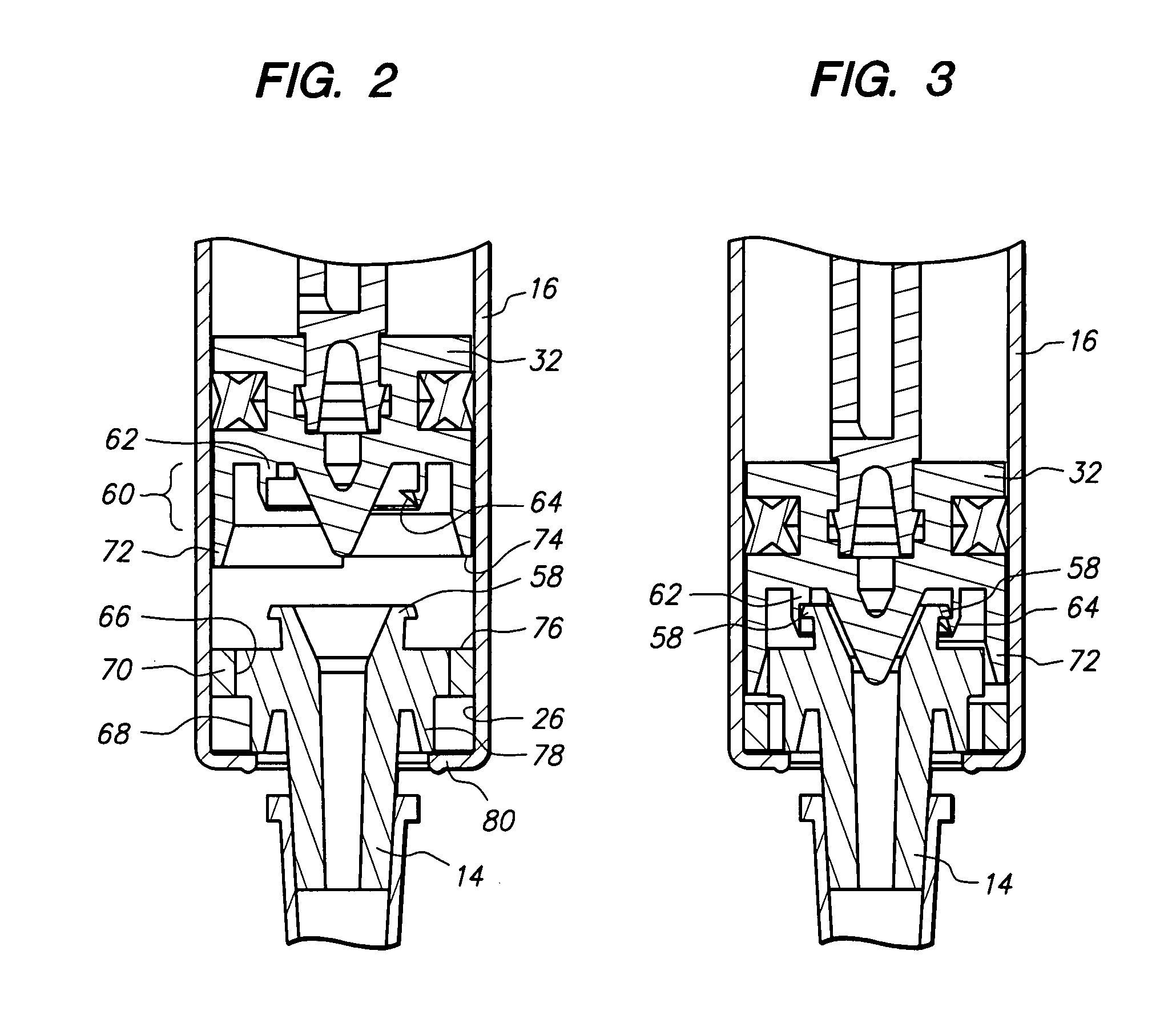 Plunger activated vacuum release mechanism for a syringe