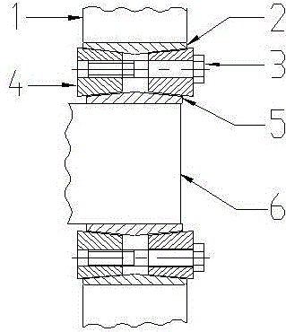 Clamping device for bent axle fatigue test