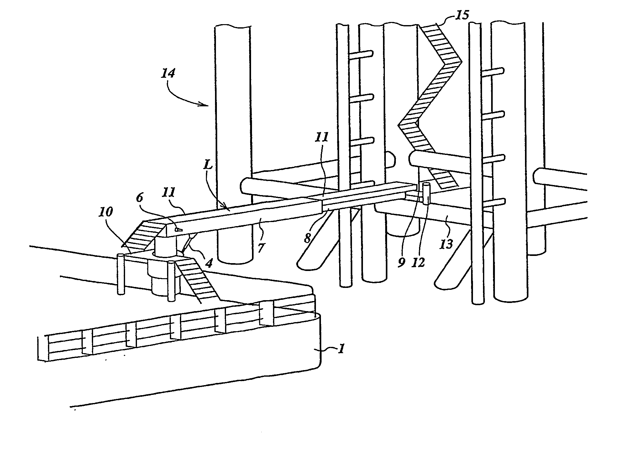 Device and Method for Coupling a Vessel to a Stationary Object