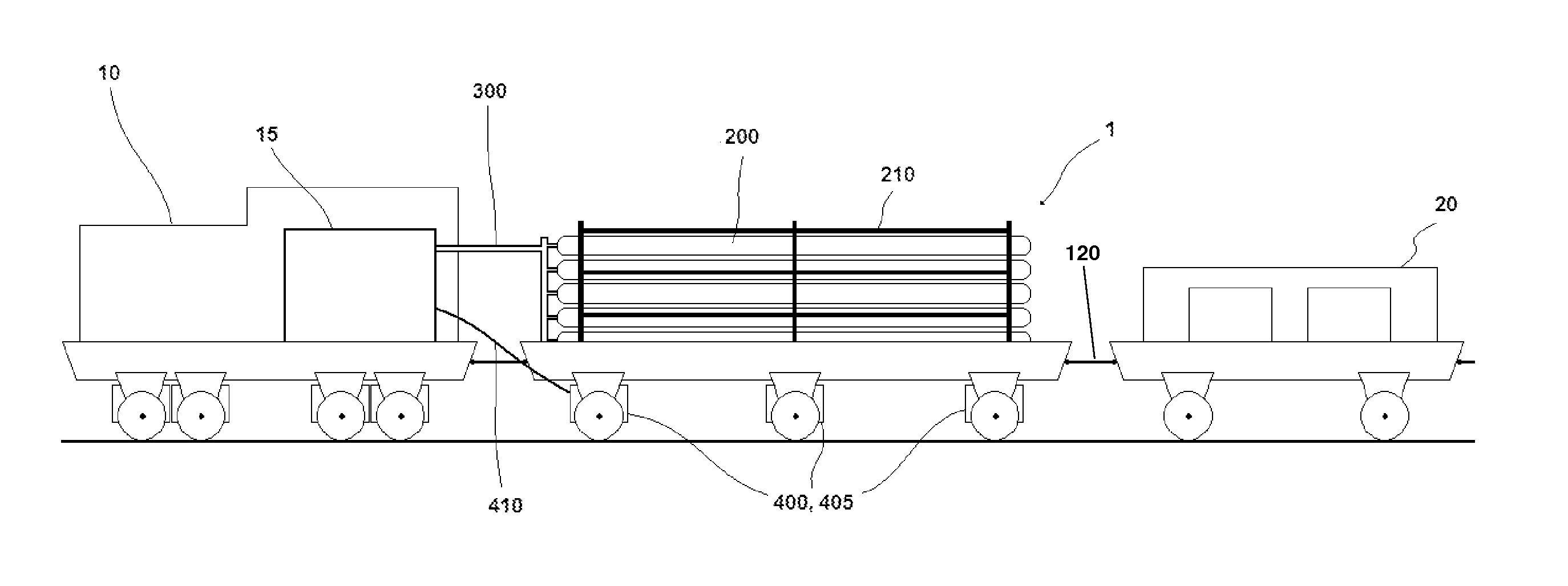 Rail system fuel tender