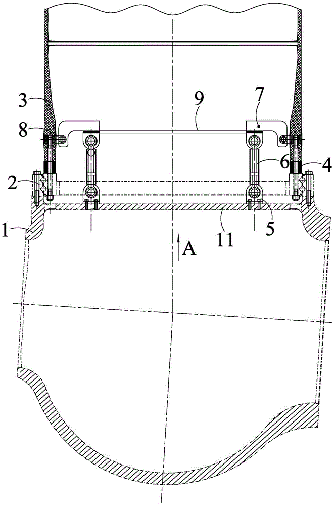 Large wind power generation unit and blade installation structure thereof