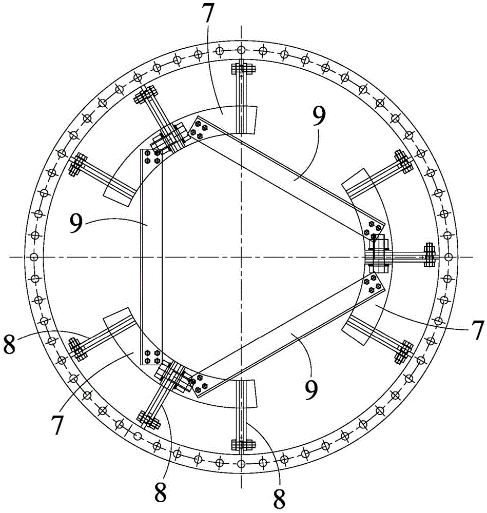 Large wind power generation unit and blade installation structure thereof