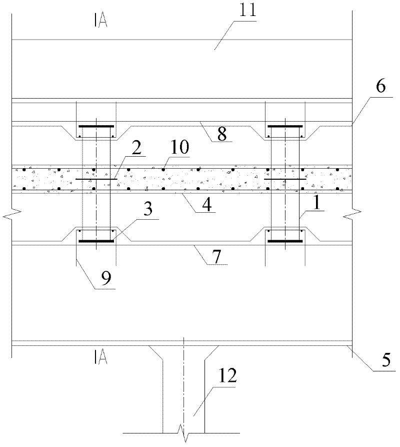 Support system of rear support removing type section steel-concrete double-enclosing-purlin foundation pit and construction method