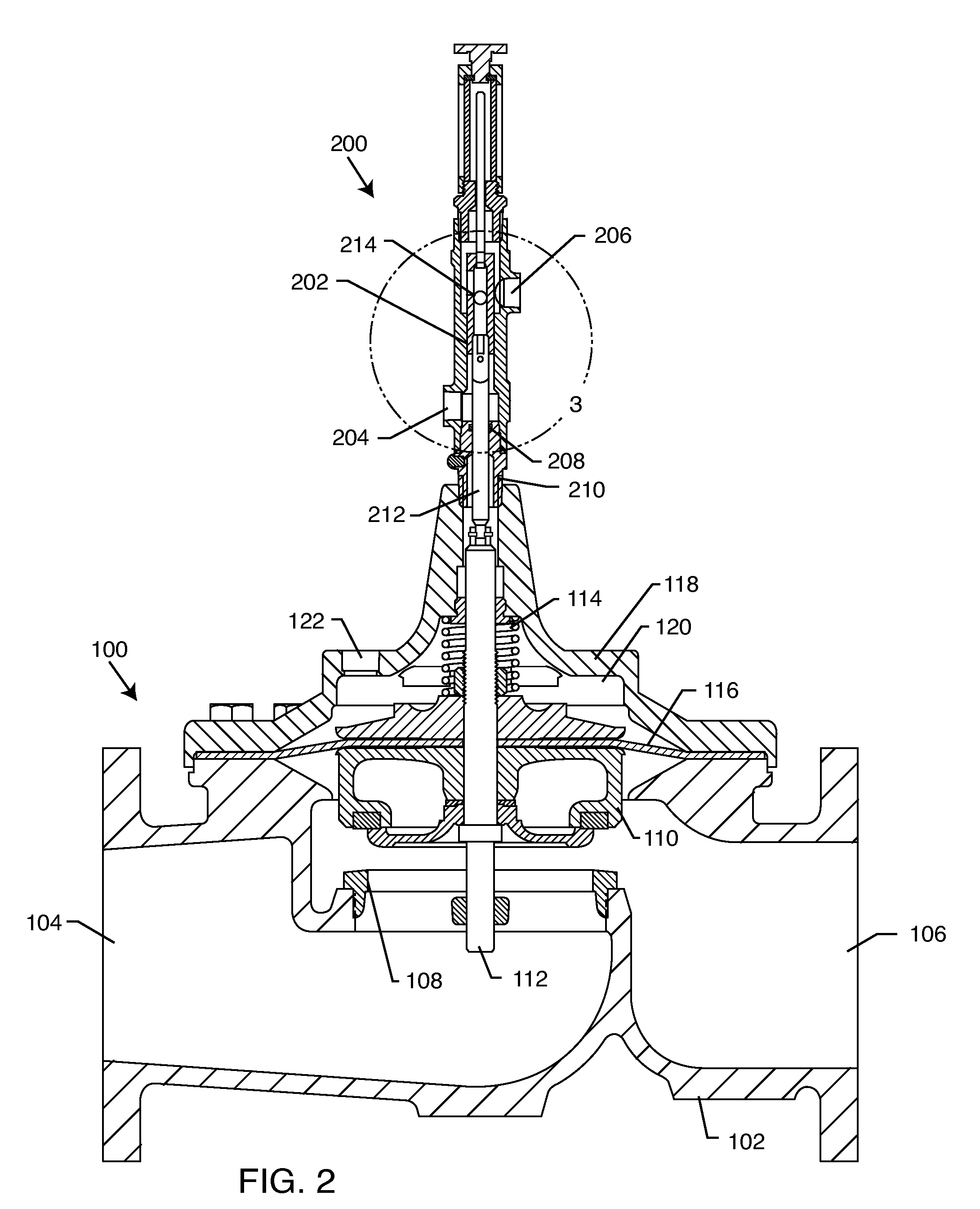 System and method for hydraulically managing fluid pressure downstream from a main valve between set points