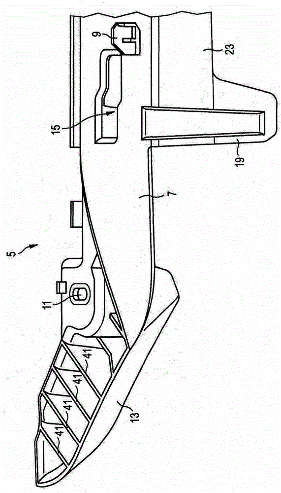 Automotive interior intermediate fixing parts