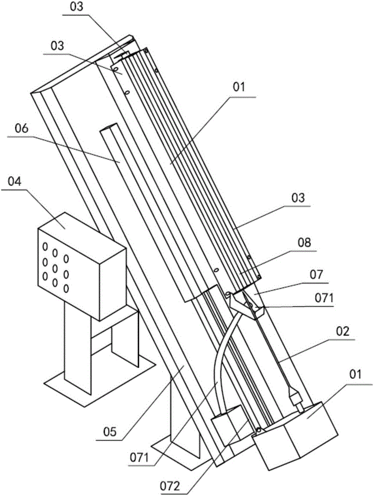 Automatic marble long hole water-free perforating machine