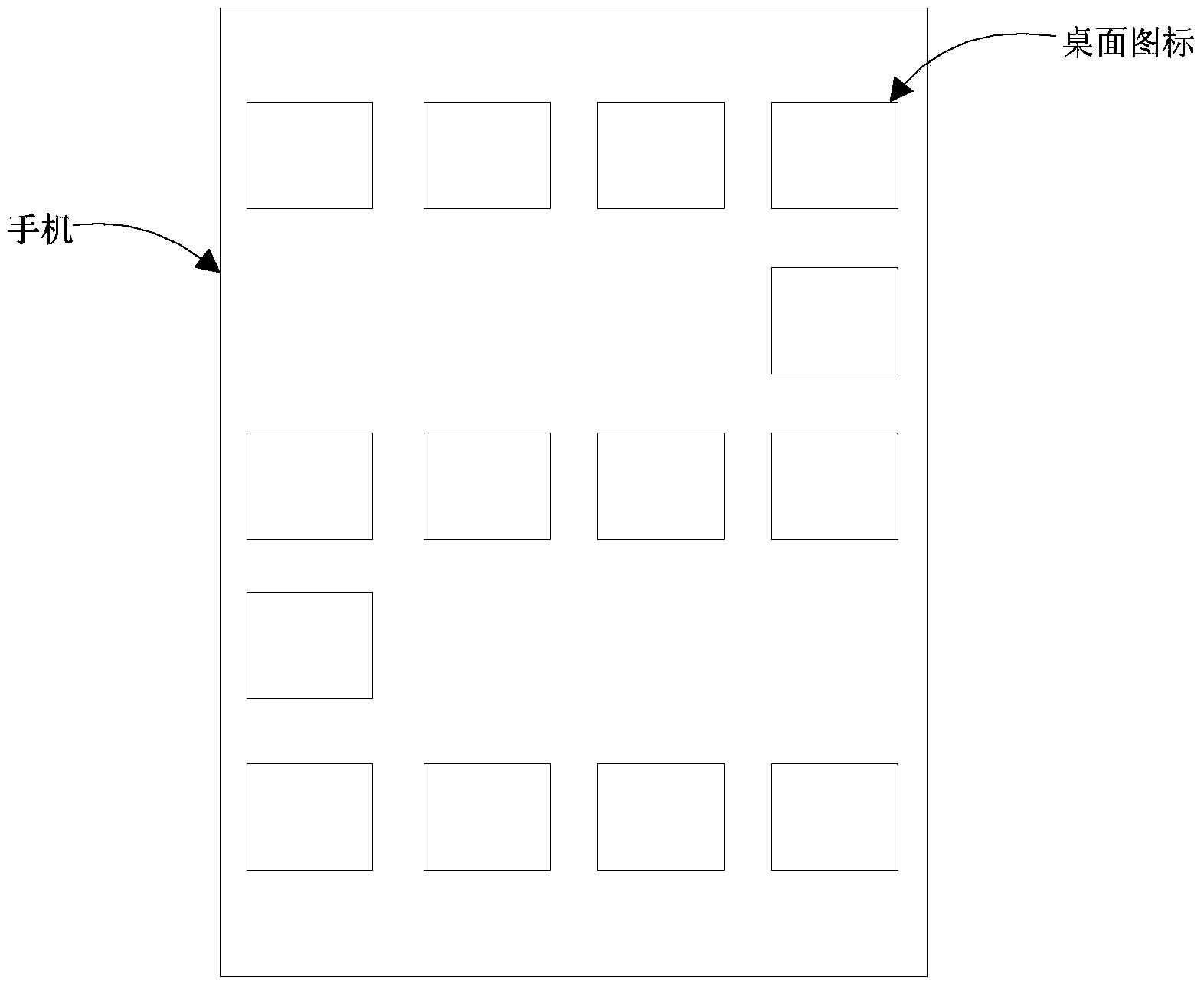 Desktop icon display method and mobile terminal