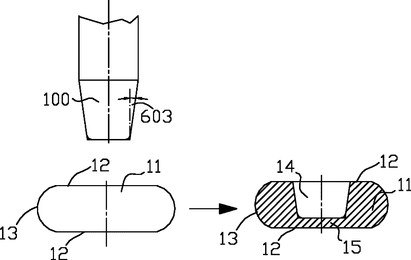 Method for manufacturing intermediate formed body of driven gear of rear axle of small and medium-sized automobile