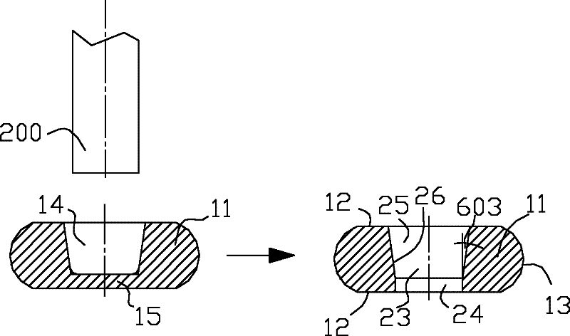 Method for manufacturing intermediate formed body of driven gear of rear axle of small and medium-sized automobile