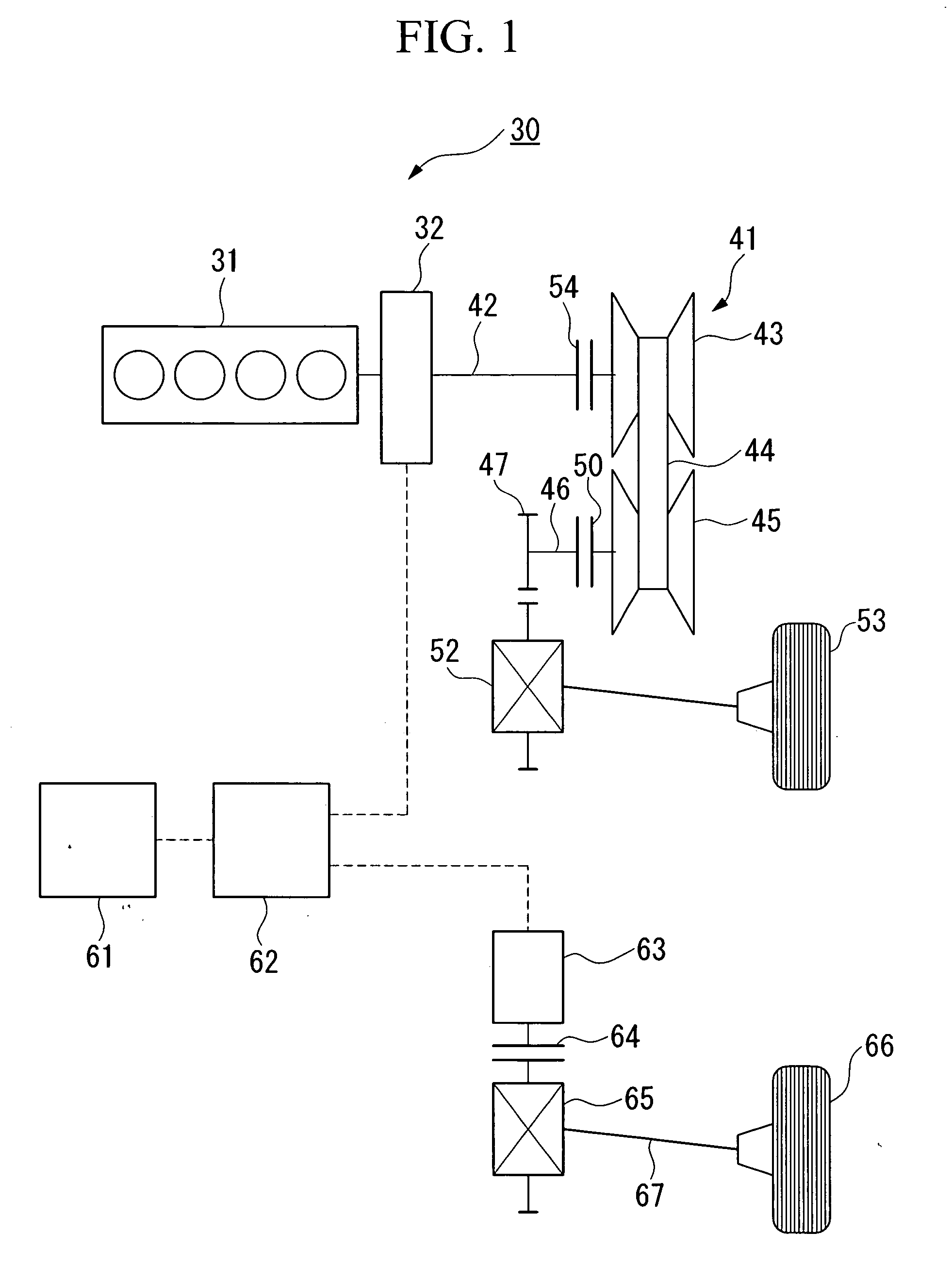 Driving force switching control apparatus