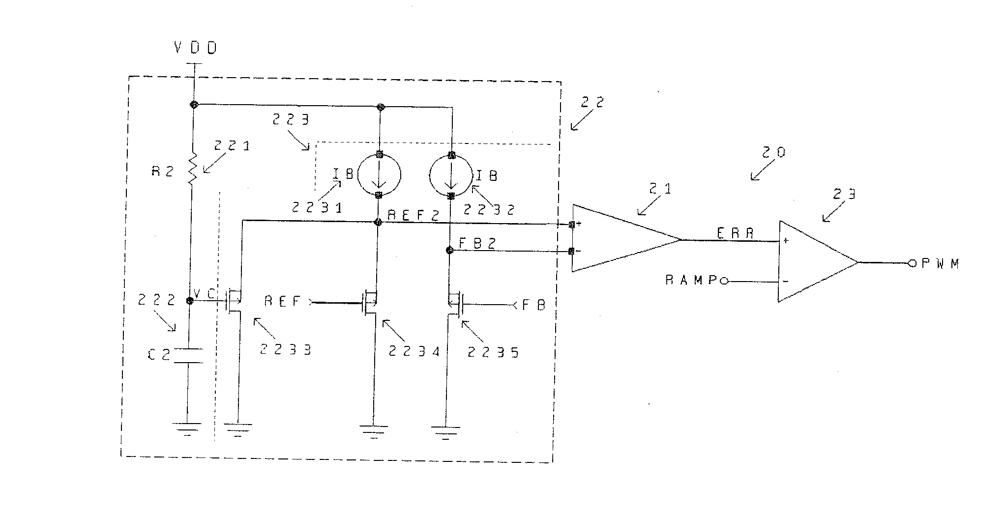 Pulse width modulation controller for switch type voltage stabilizer