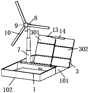 A solar-wind hybrid power supply device