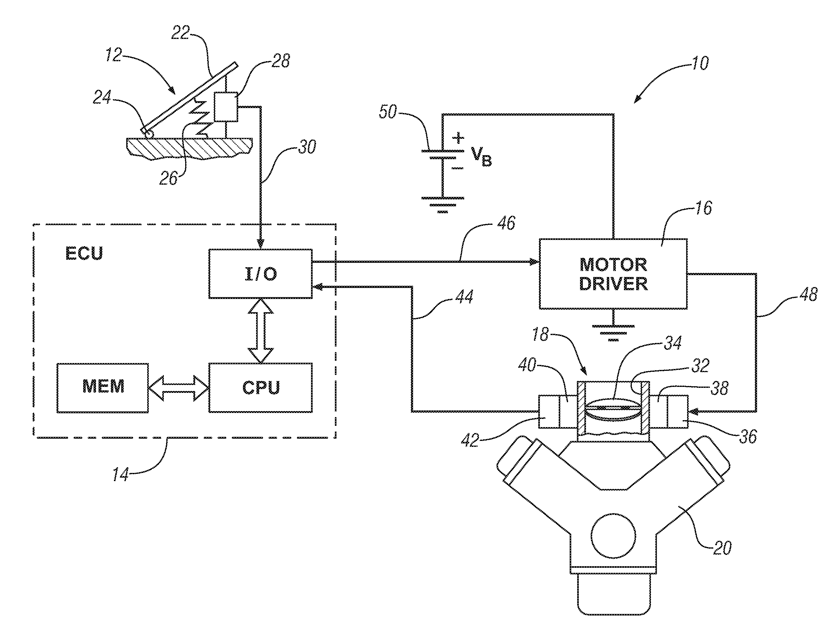 Method and system for controlling a valve device