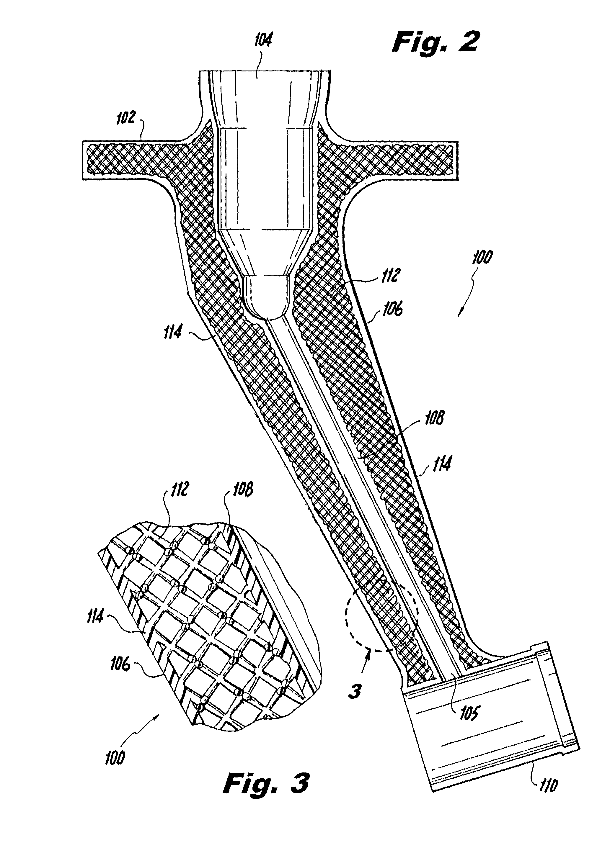 Injectors utilizing lattice support structure