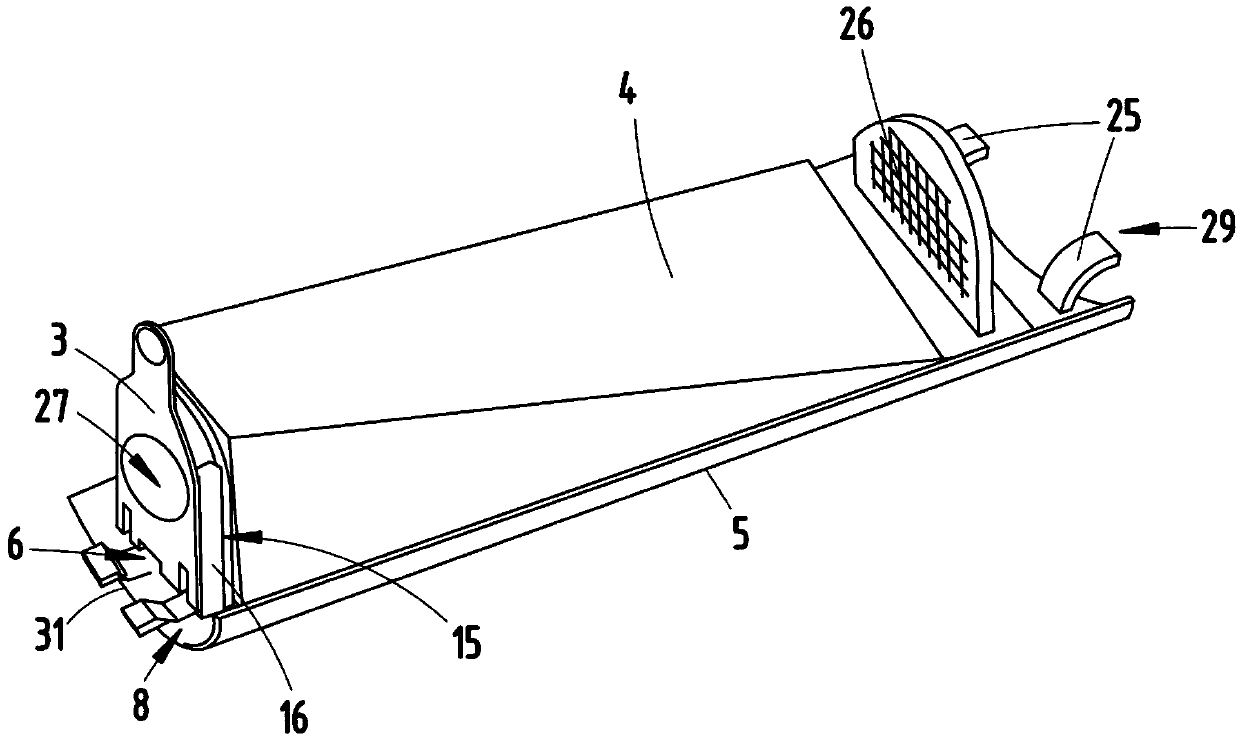 Suction cleaning device with chamber cover with locking device