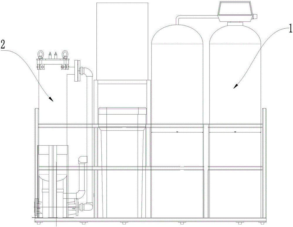 Evaporative condenser circulating water treatment device