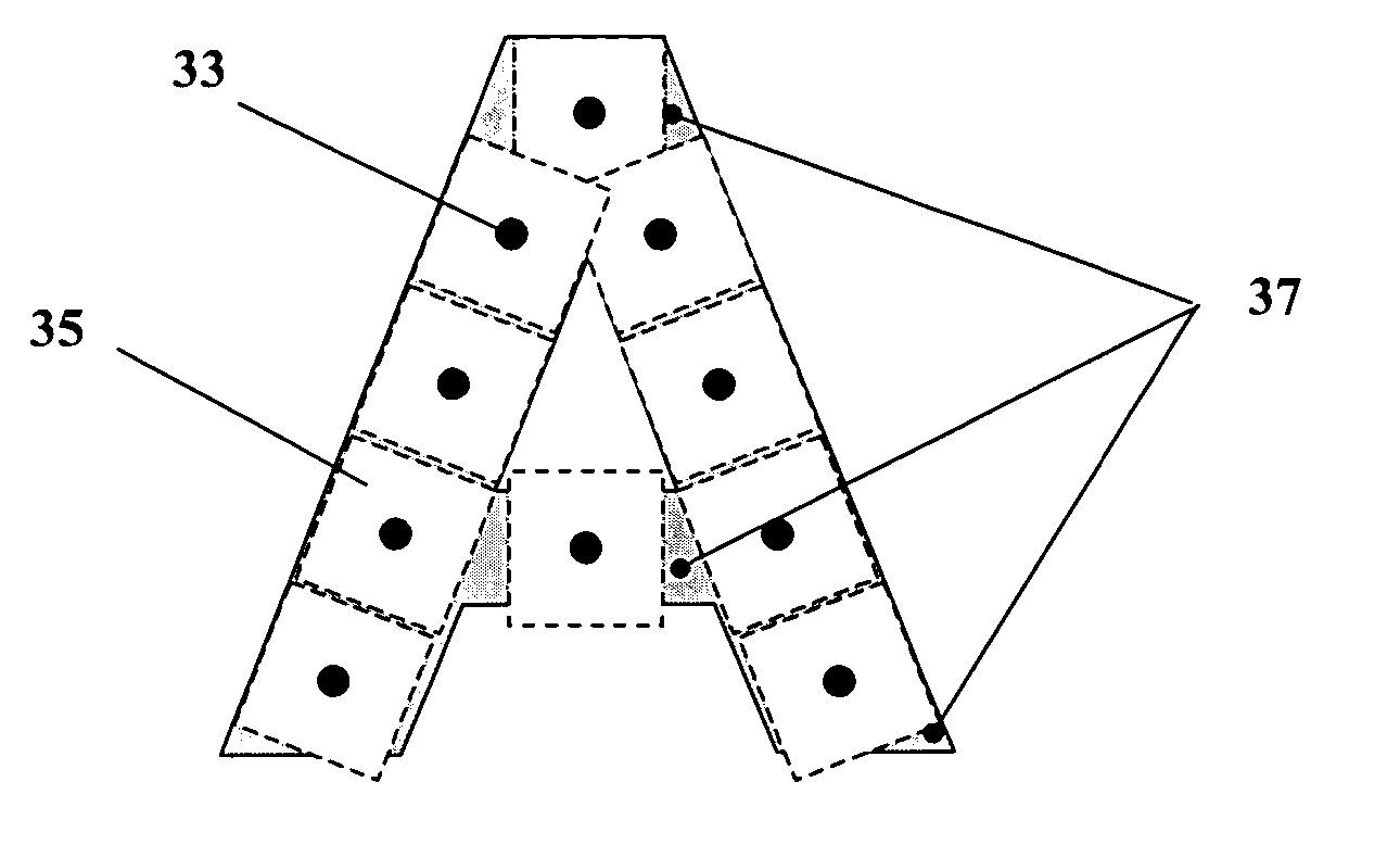 Apparatus for forming an asymmetric illumination beam pattern