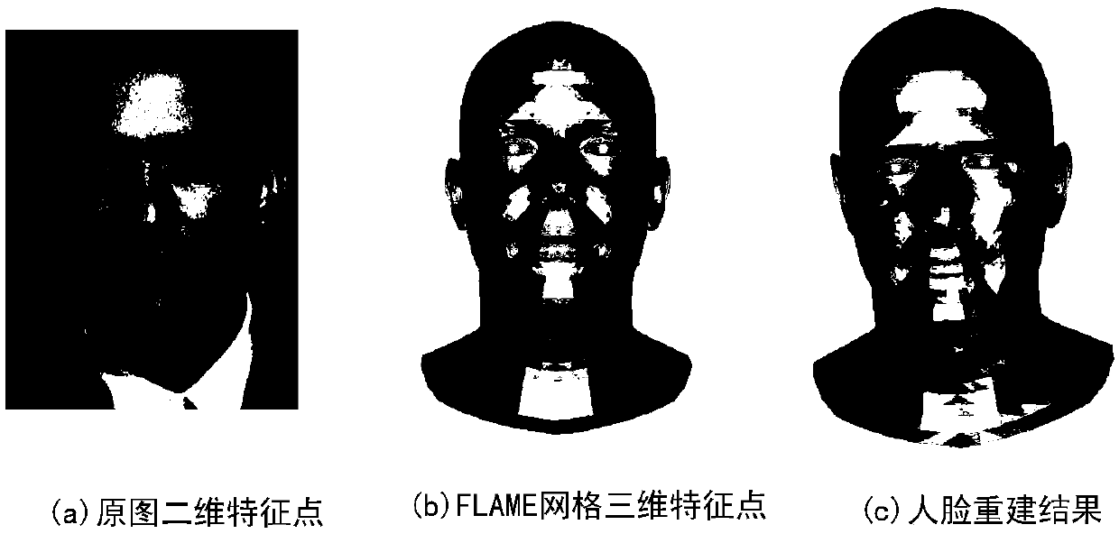 Three-dimensional human face reconstruction method based on single picture