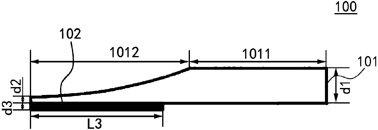 Broadband vibration suppression device using acoustic black hole characteristics