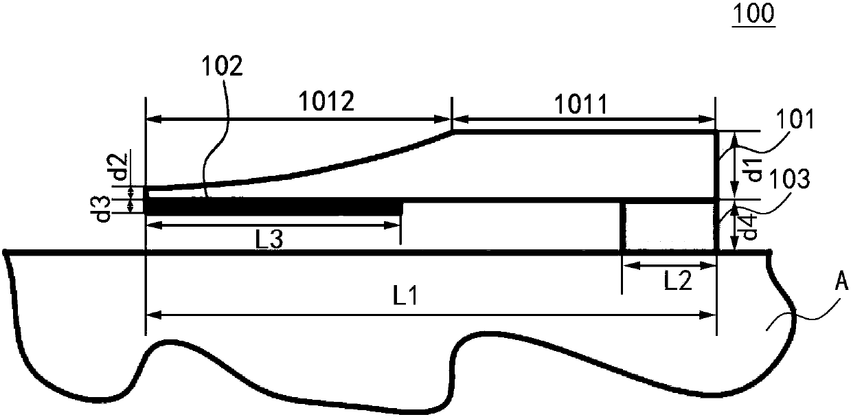 Broadband vibration suppression device using acoustic black hole characteristics