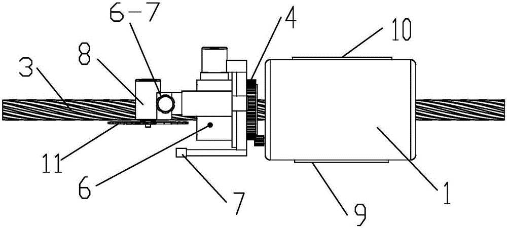 Multidimensional removal device for fittings of overhead transmission line