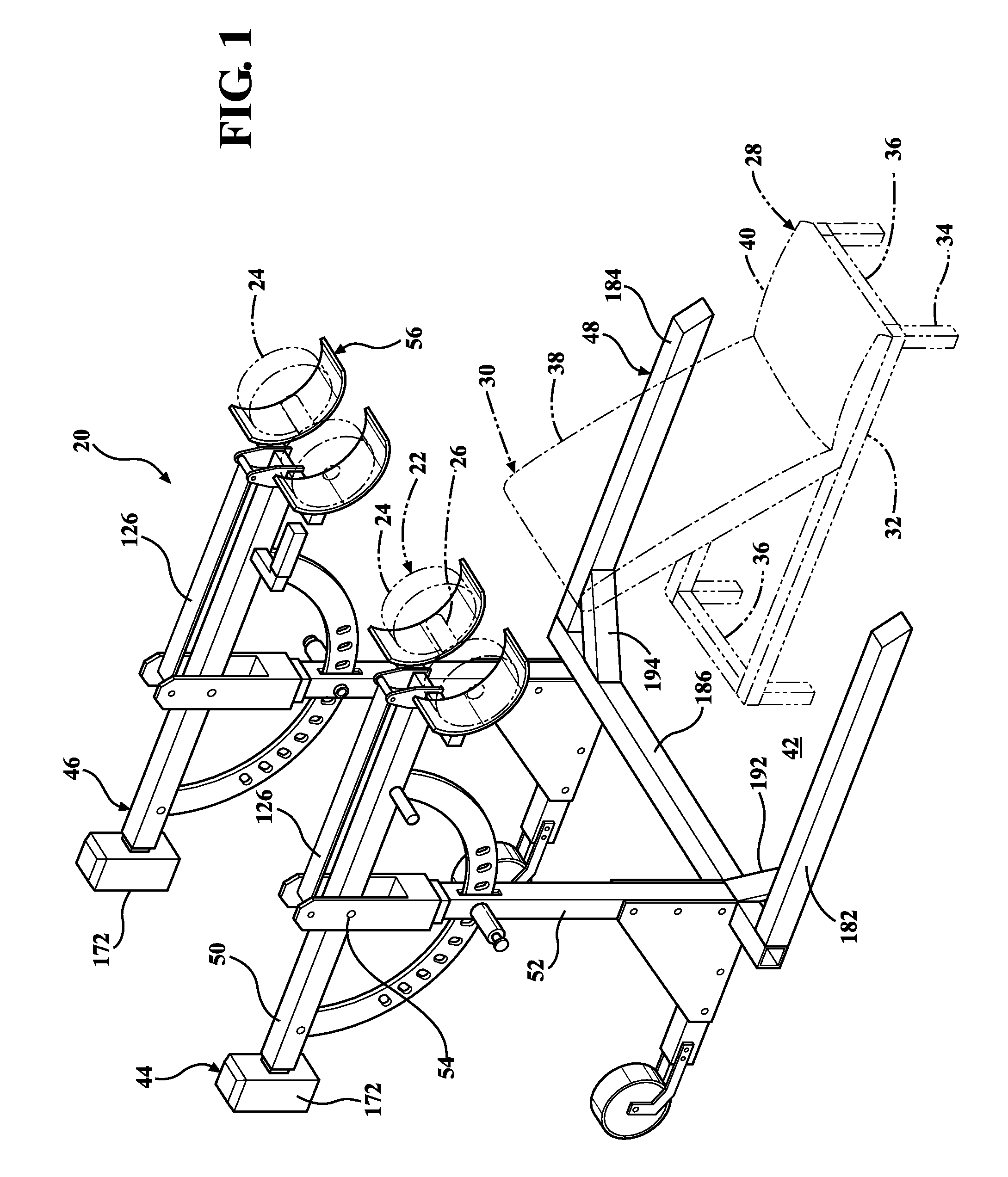 Pivoting twin arm support for free weights