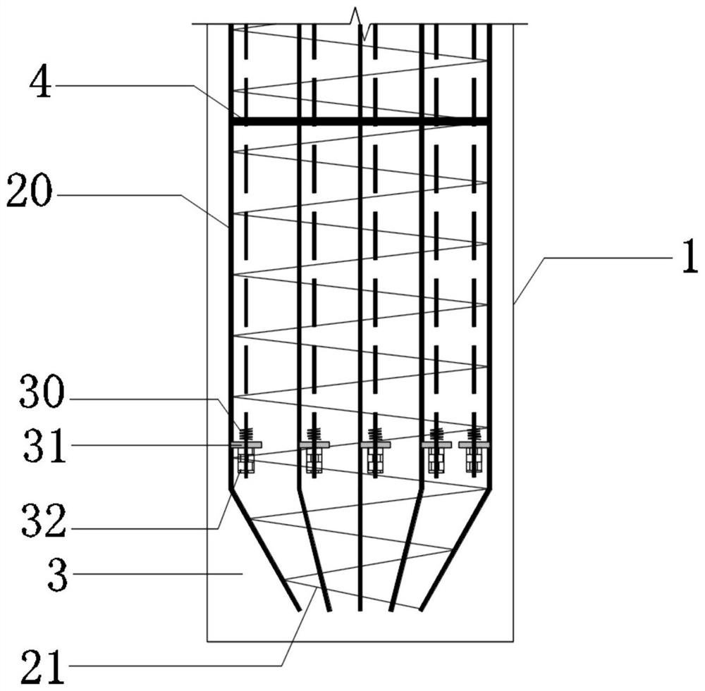 Novel unbonded post-tensioning prestress uplift pile structure