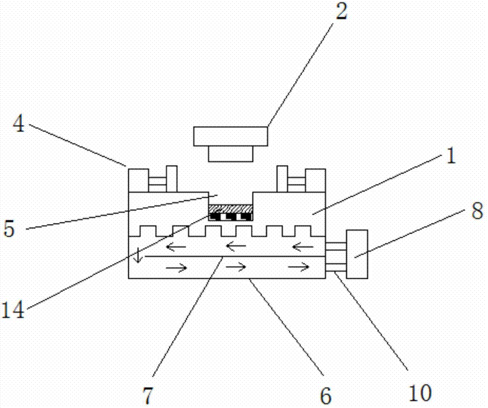 Tank stamping die with cooling function