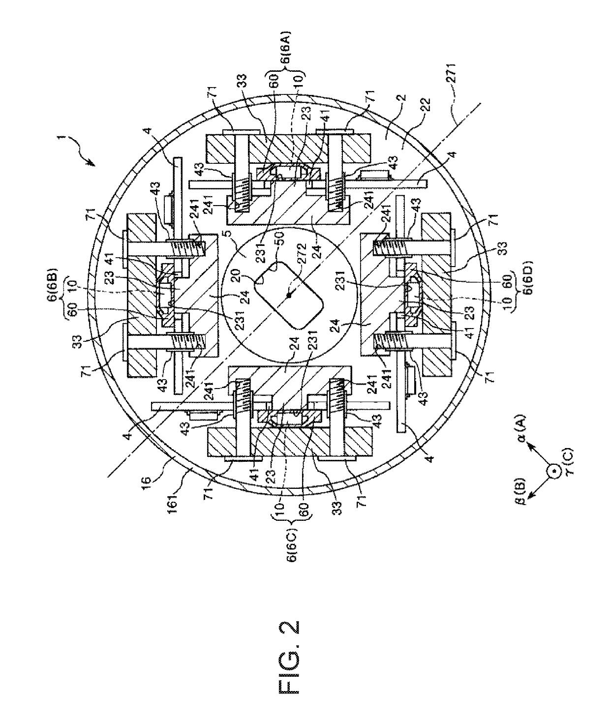 Force detection device and robot