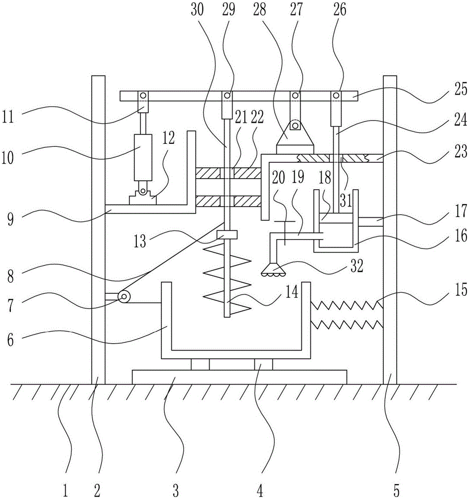 Efficient breaking device for construction wastes