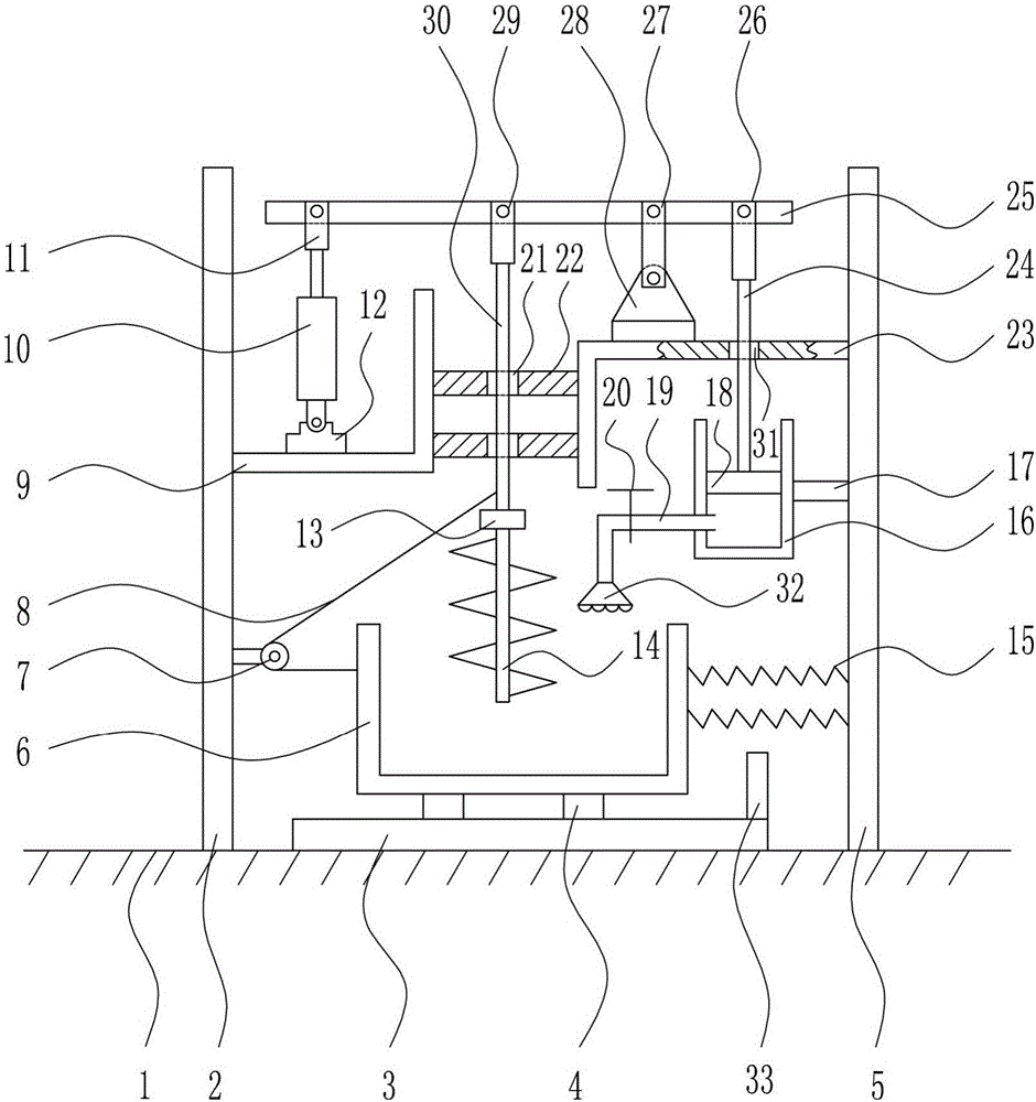 Efficient breaking device for construction wastes