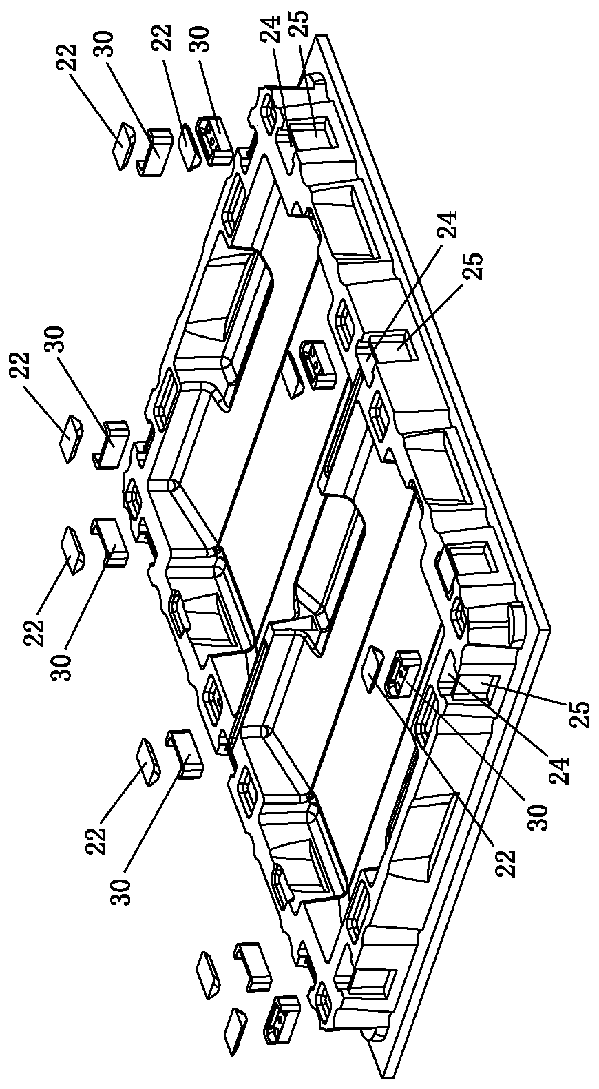 Plastic uptake mold structure for quick demolding and demolding method