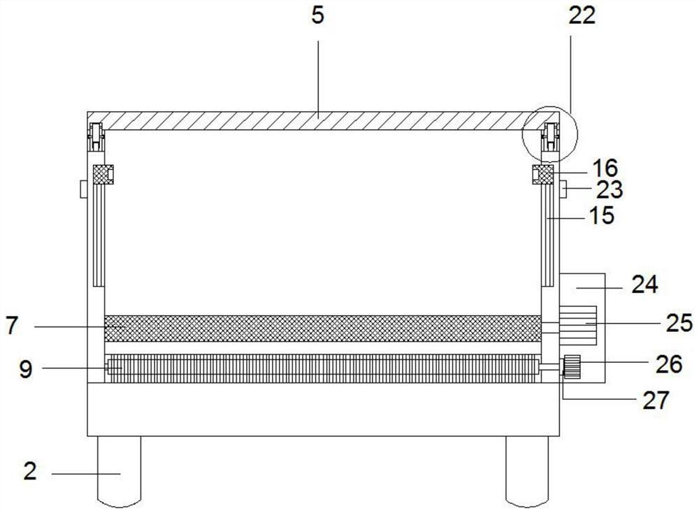 Self-cleaning type garbage transport vehicle