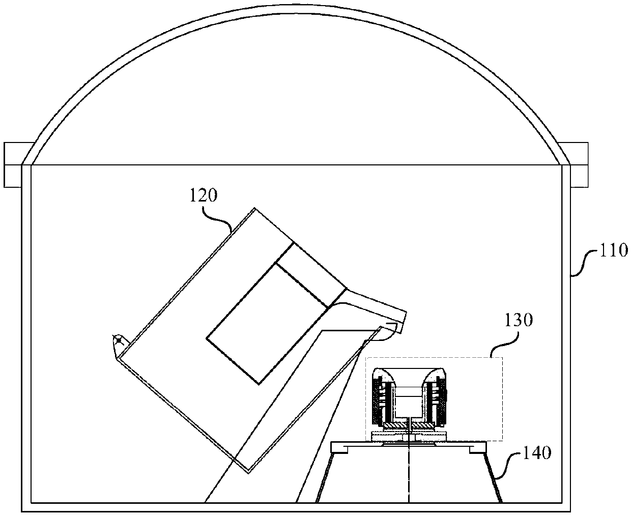 Atomizing powdering device and atomizing powdering method