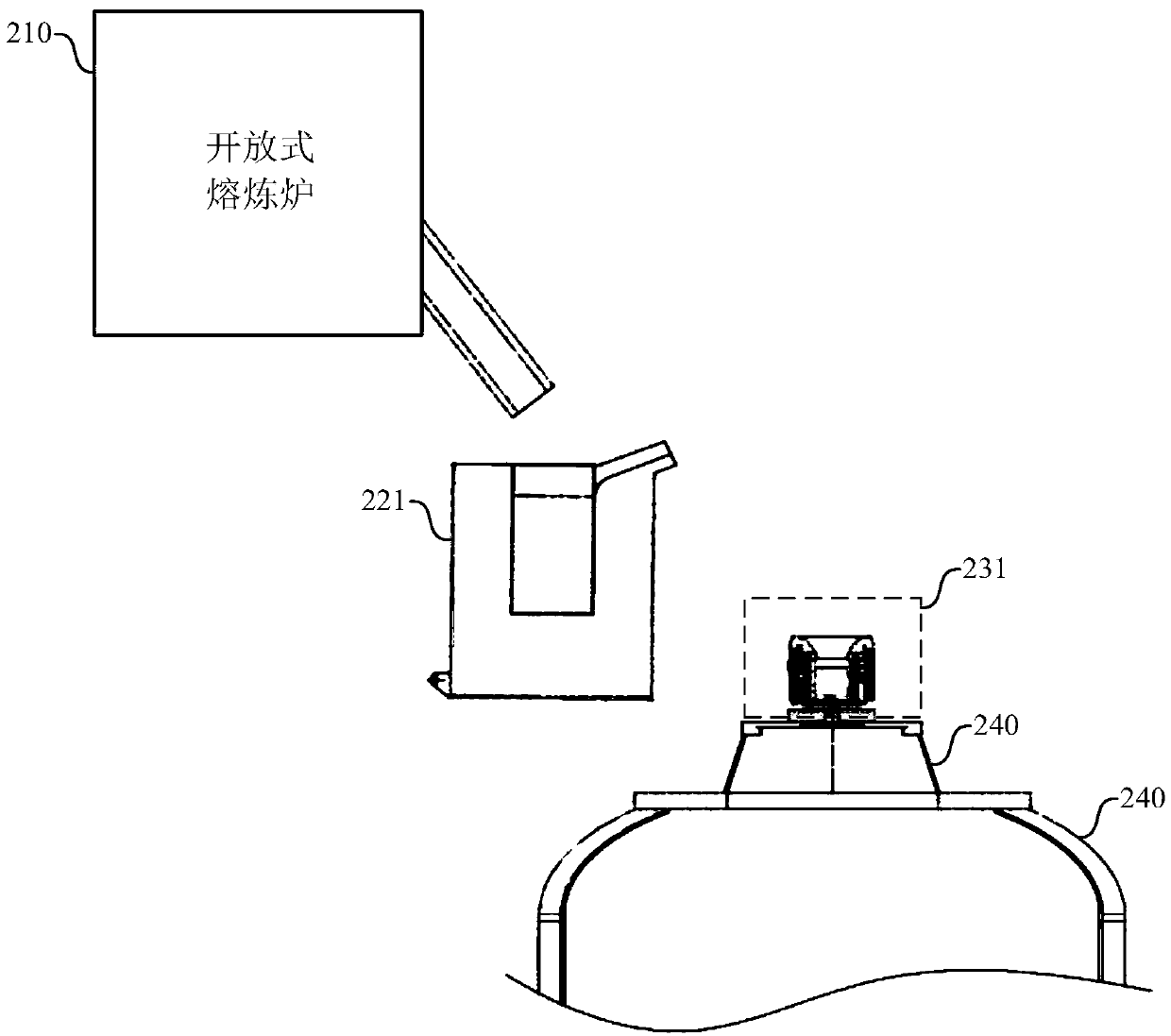 Atomizing powdering device and atomizing powdering method