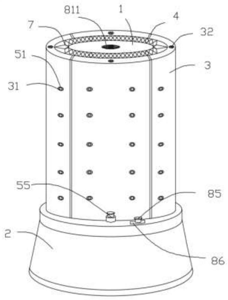 Built-in stainless steel skeleton plastic-wood composite decorative column and method