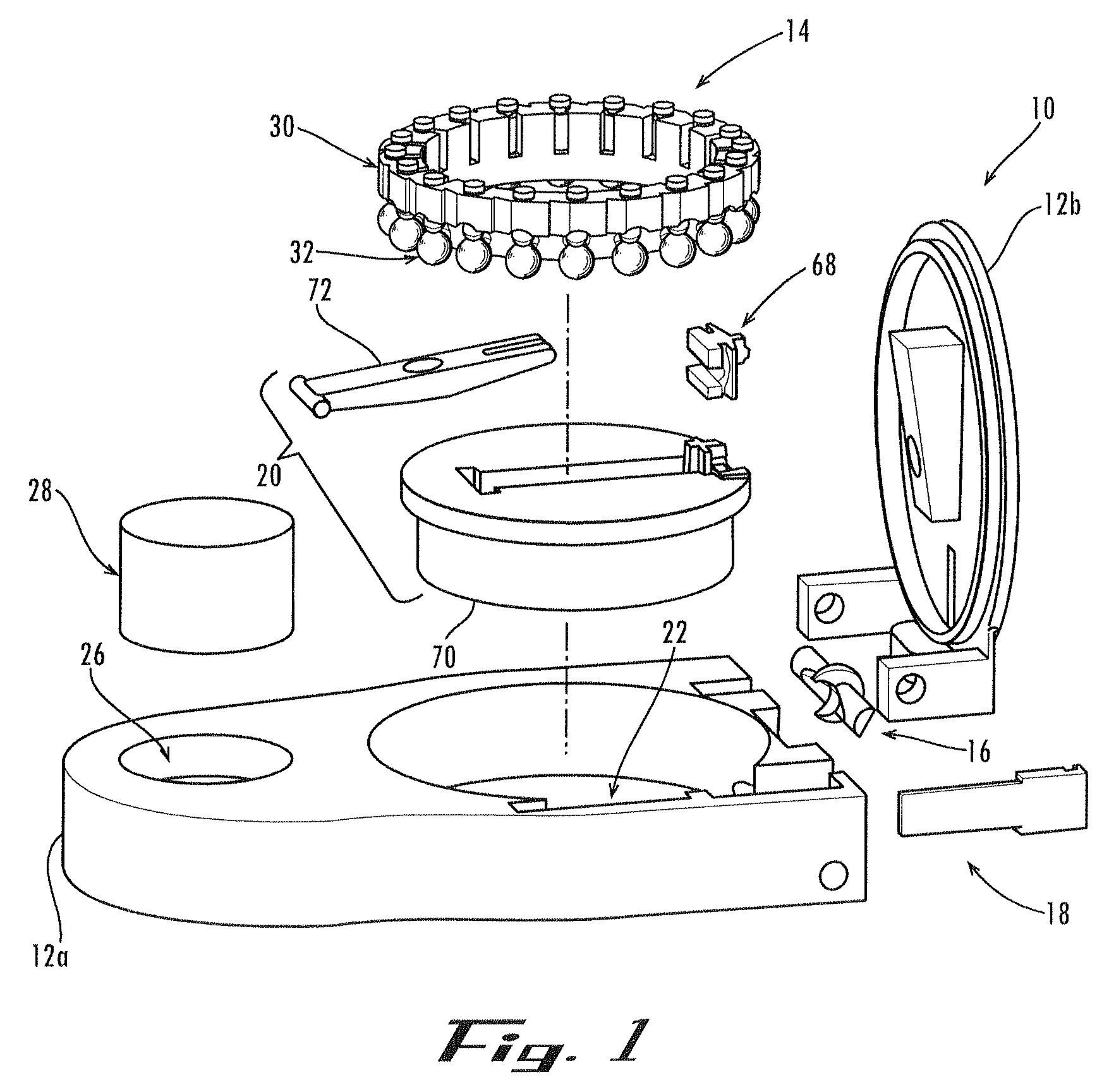 Multi-lancet device with sterility cap repositioning mechanism