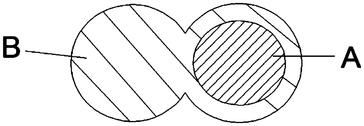 Preparation method of polyester-nylon parallel composite elastic fiber