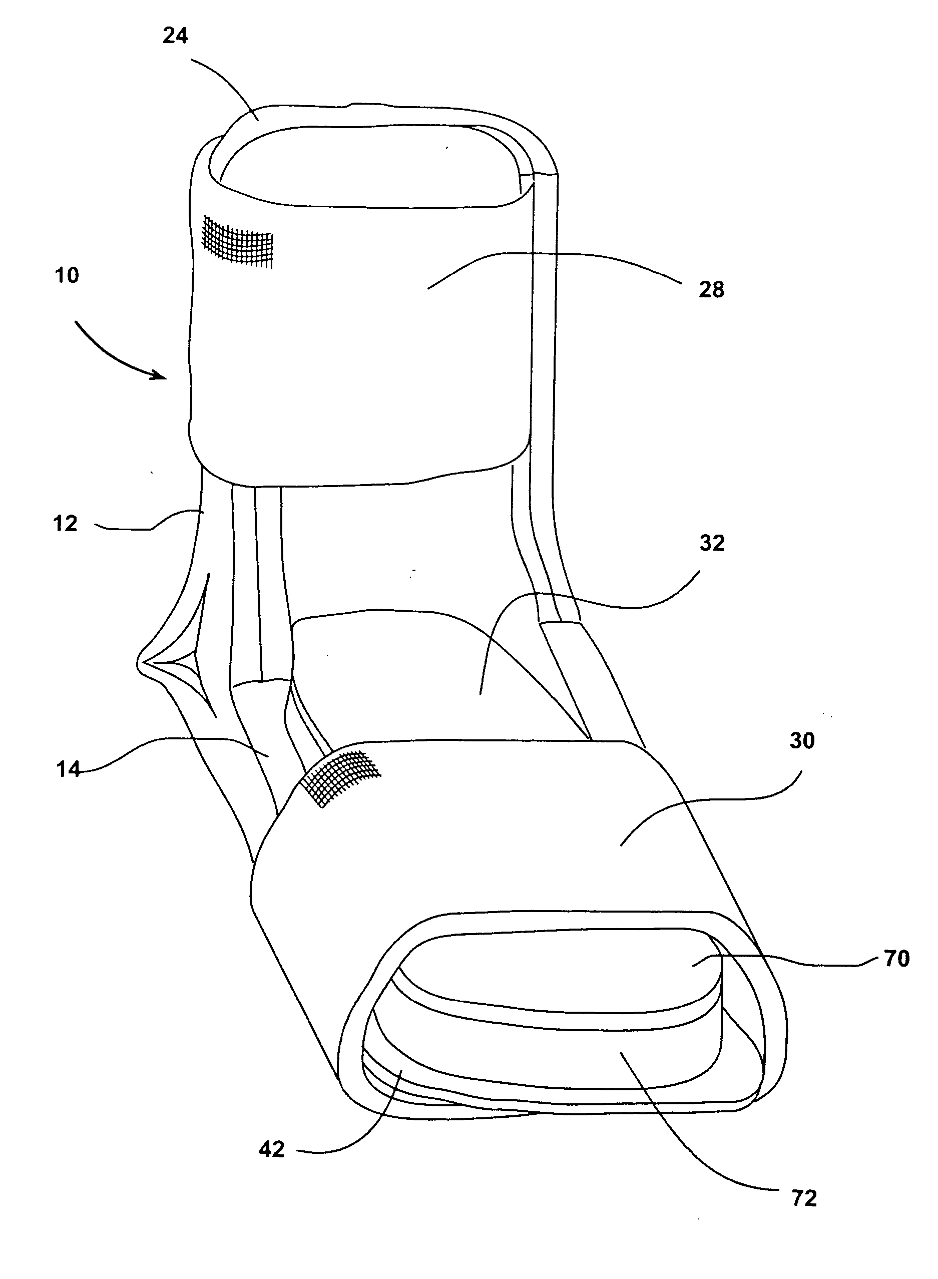 Foldable orthosis night splint with ortho-wedge