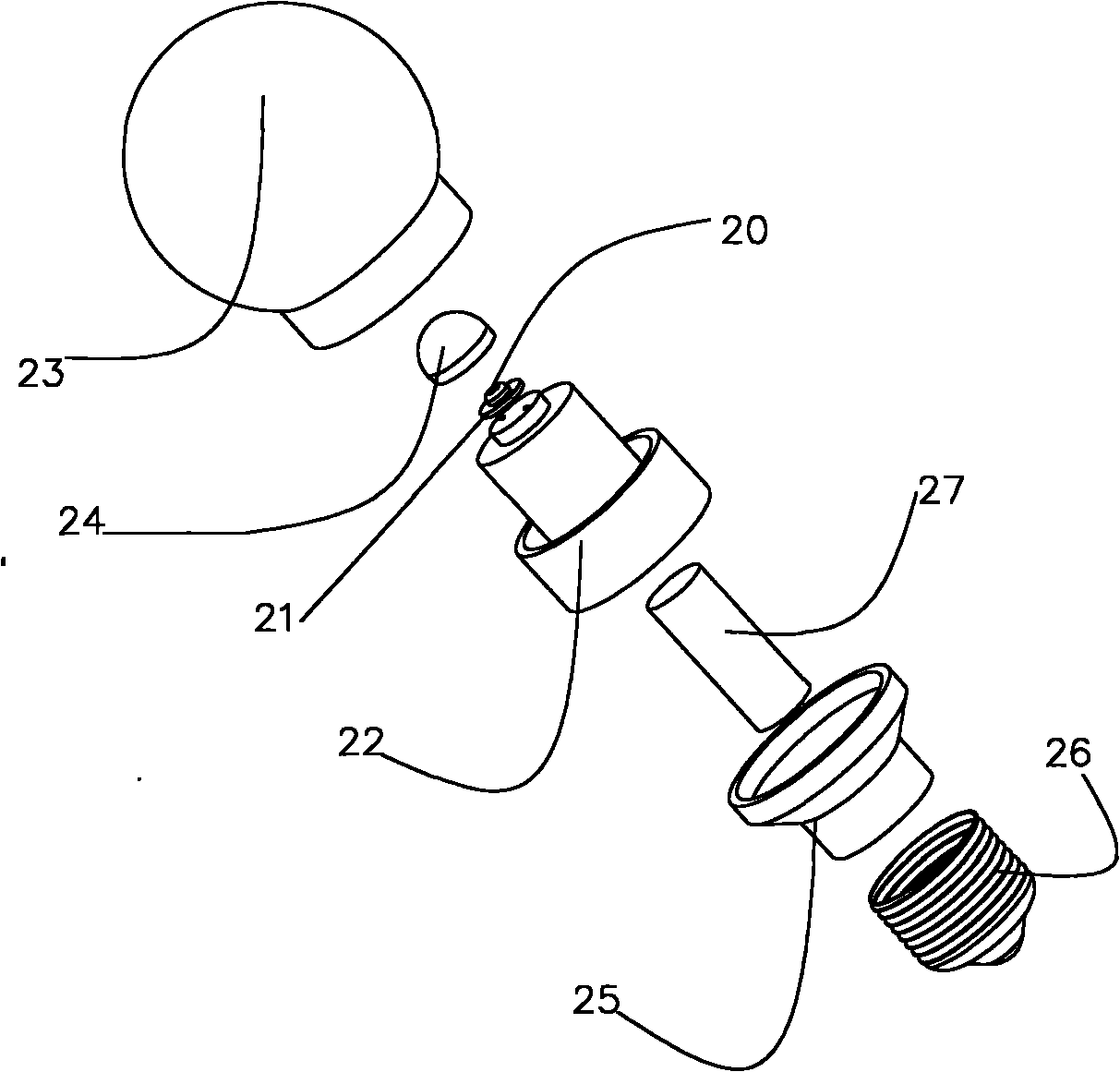 Hollow liquid-cooled light-emitting diode (LED) lamp