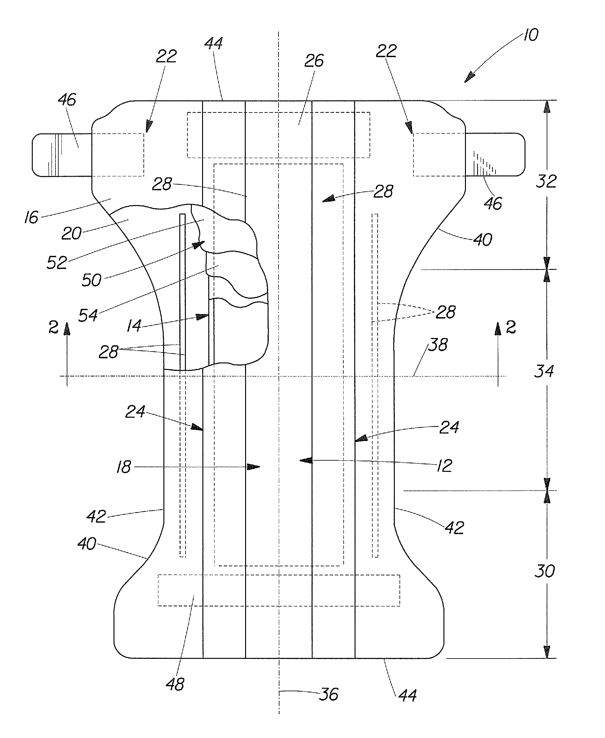 Disposable Absorbent Article With Substantially Continuously Distributed Absorbent Particulate Polymer Material And Method