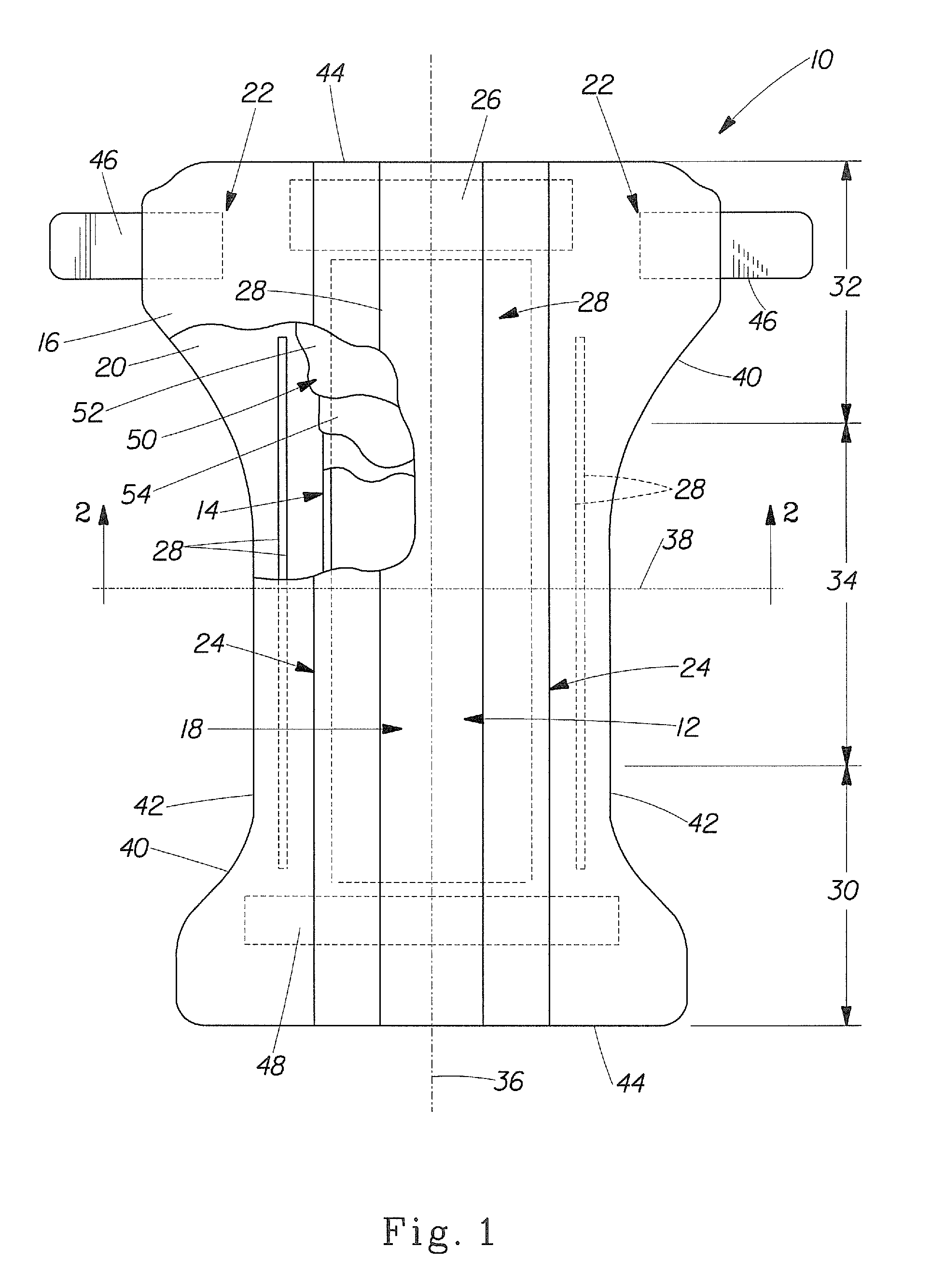 Disposable Absorbent Article With Substantially Continuously Distributed Absorbent Particulate Polymer Material And Method