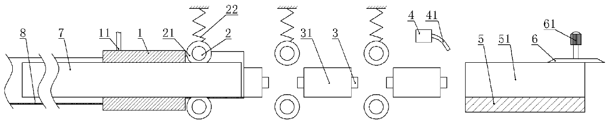 Sticker attaching equipment for surface of solid wood door