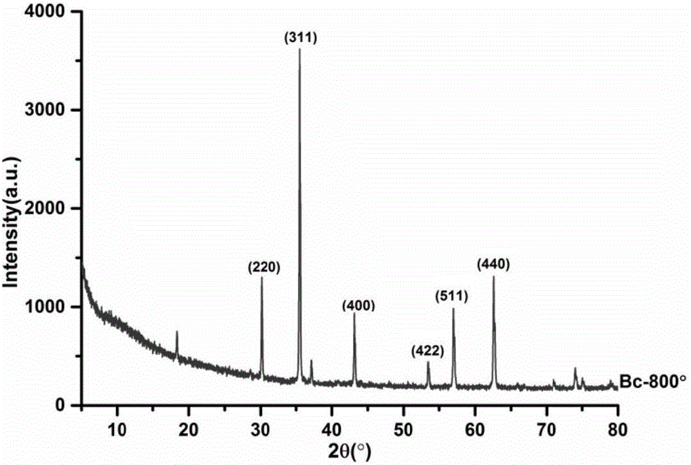 Bamboo charcoal-based magnetic composite material and preparation method